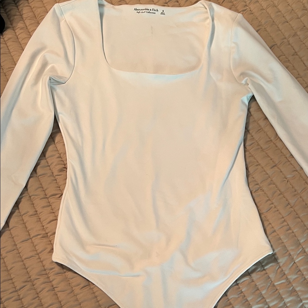 Abercrombie & Fitch Soft Collection Top in Cream